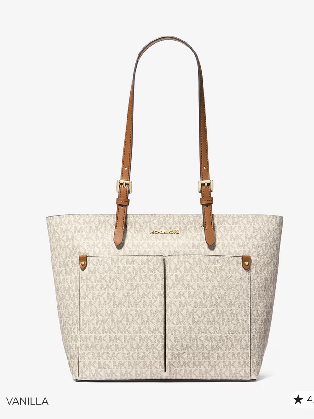 Michael Kors Jet Set Tote in Vanilla